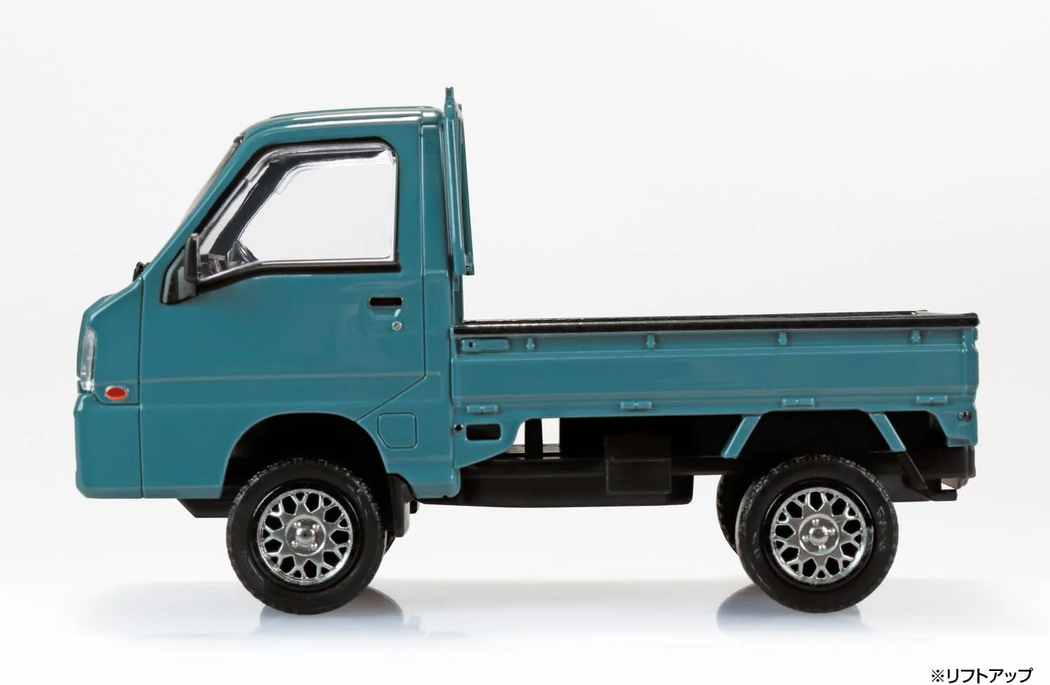 Aoshima 1/32 RakuPla Snap Kit No.05CU-BG Subaru Sambar Truck Custom Wheels Blue Gray - Image 4