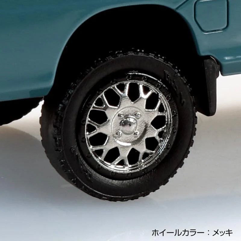 Aoshima 1/32 RakuPla Snap Kit No.05CU-BG Subaru Sambar Truck Custom Wheels Blue Gray - Image 8