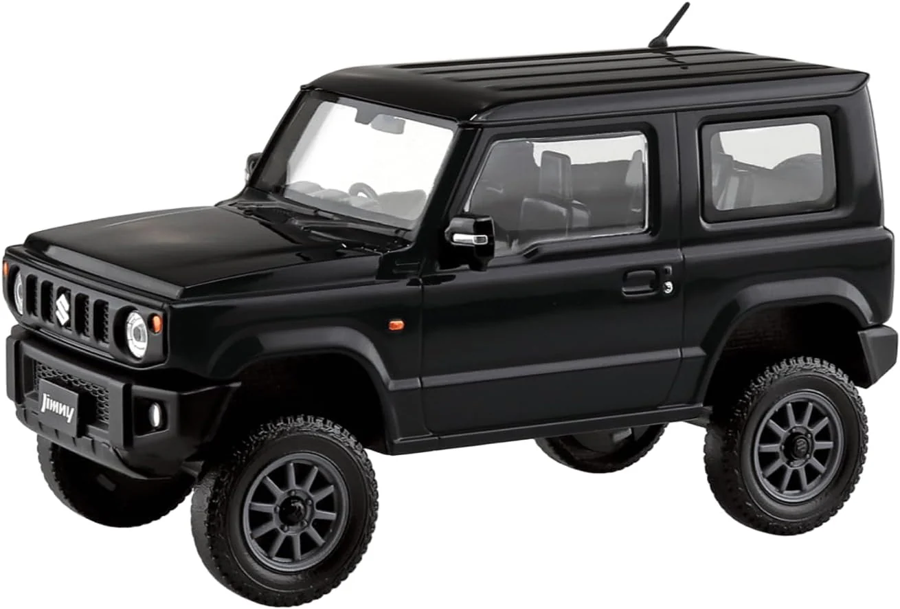 Aoshima 1/32 RakuPla Snap Kit No.09CU-BB Suzuki JB64 Jimny Custom Wheel (Bluish Black Pearl 3)