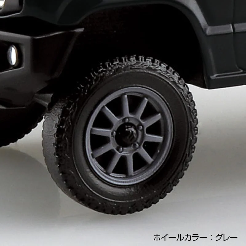 Aoshima 1/32 RakuPla Snap Kit No.09CU-BB Suzuki JB64 Jimny Custom Wheel (Bluish Black Pearl 3) - Image 4