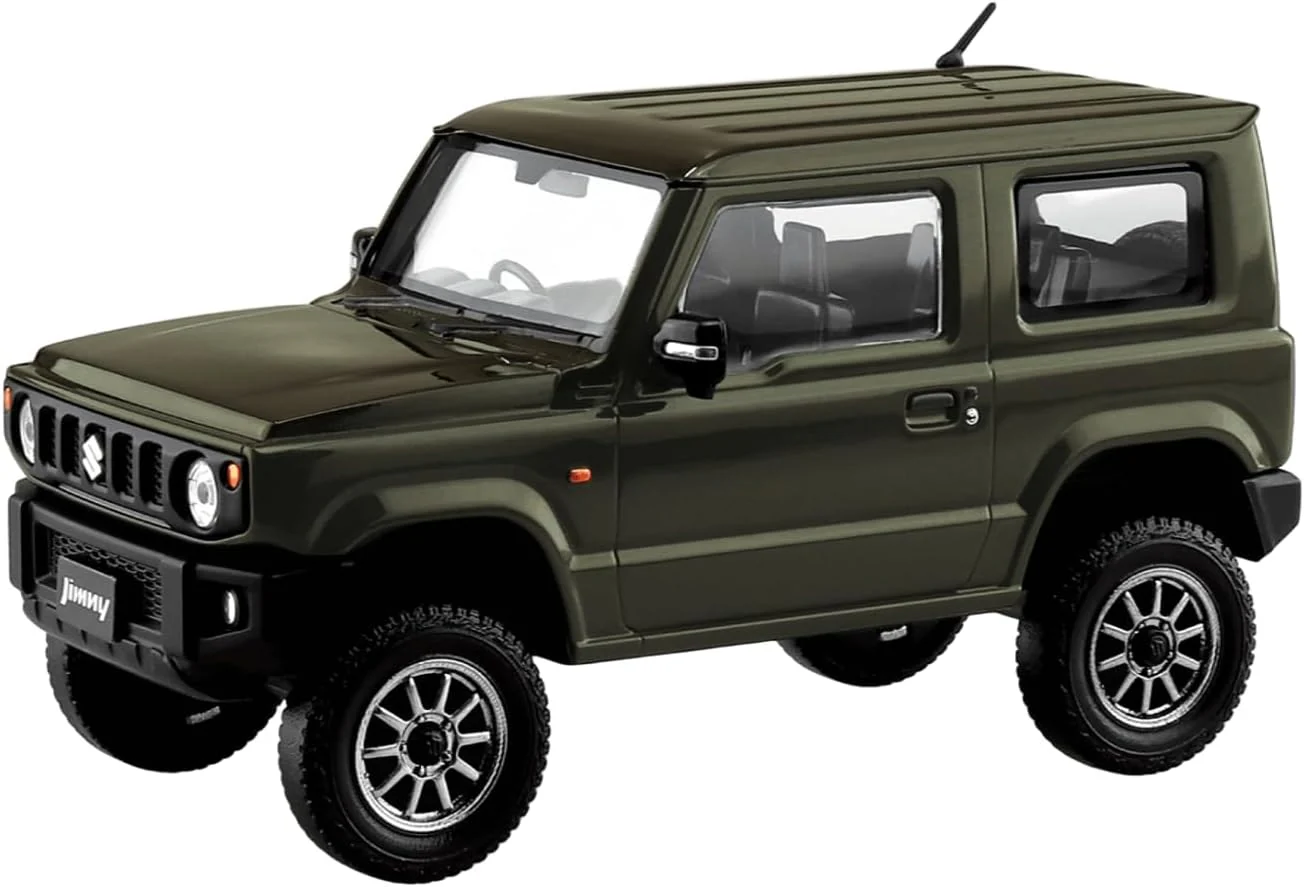 Aoshima 1/32 RakuPla Snap Kit No.09CU-JG Suzuki JB64 Jimny Custom Wheel (Jungle Green)