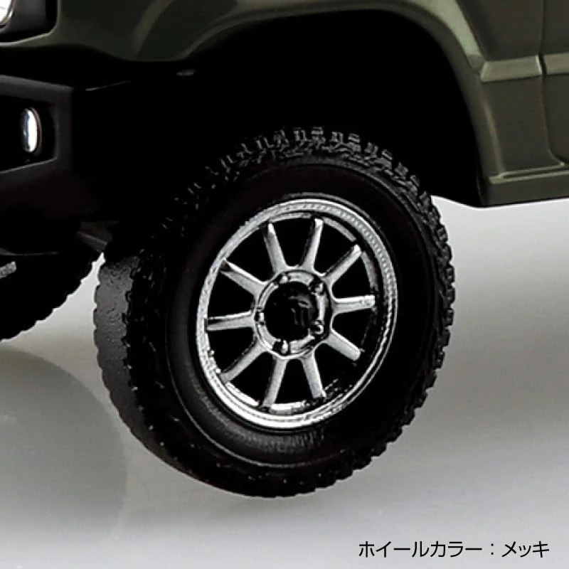 Aoshima 1/32 RakuPla Snap Kit No.09CU-JG Suzuki JB64 Jimny Custom Wheel (Jungle Green) - Image 6