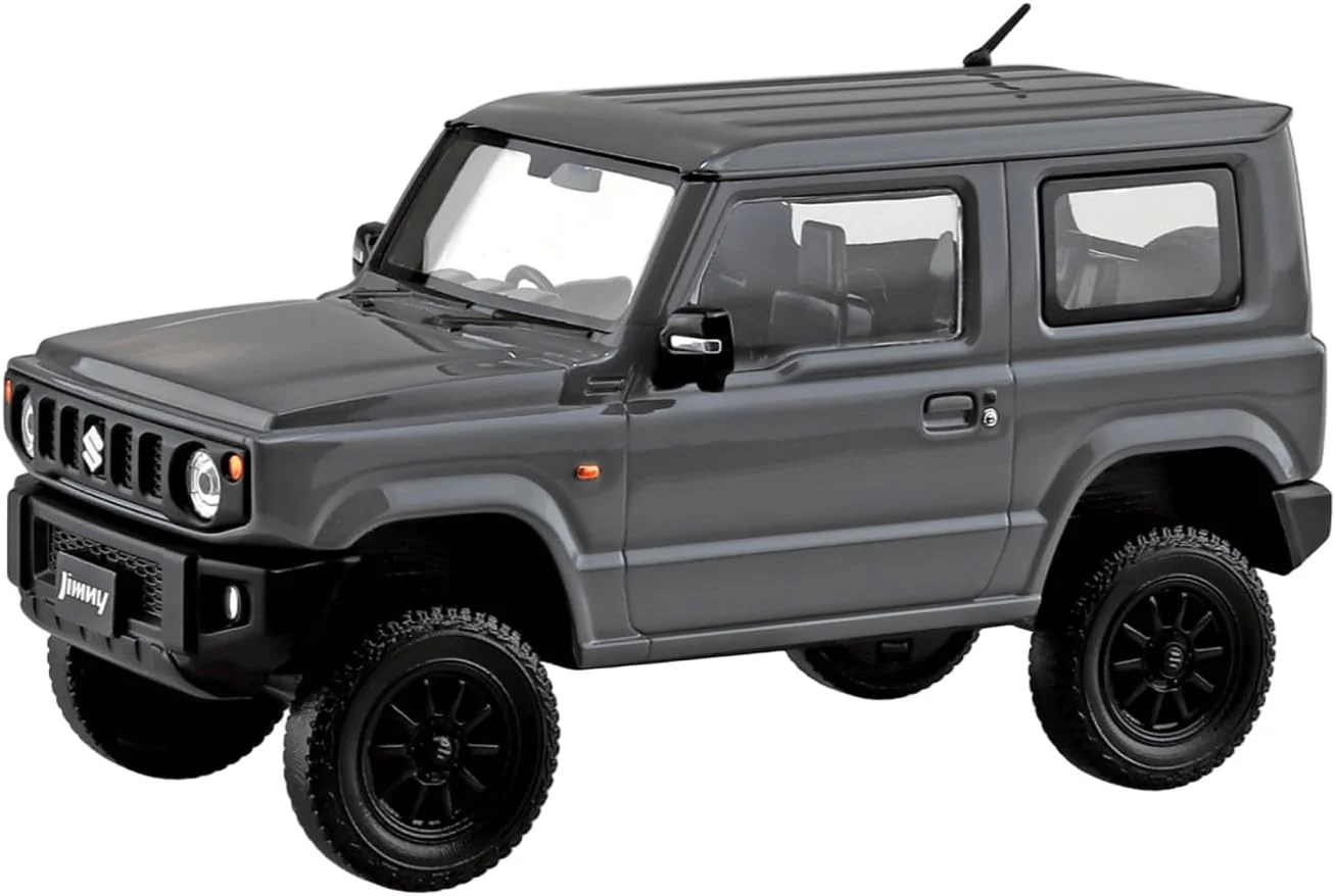 Aoshima 1/32 RakuPla Snap Kit No.09CU-MG Suzuki JB64 Jimny Custom Wheel (Medium Gray)