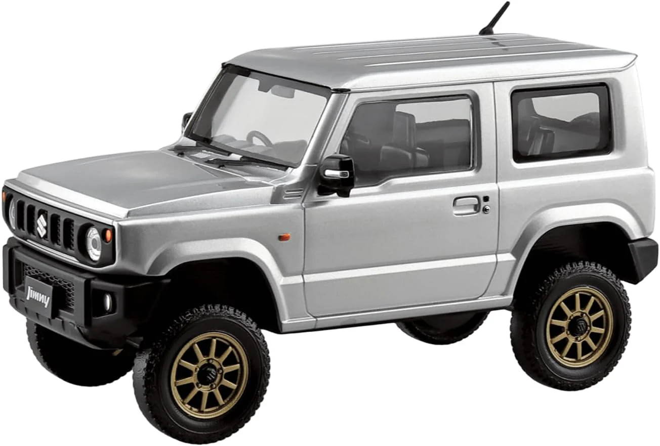 Aoshima 1/32 RakuPla Snap Kit No.09CU-SS Suzuki JB64 Jimny Custom Wheel (Silky Silver Metallic)