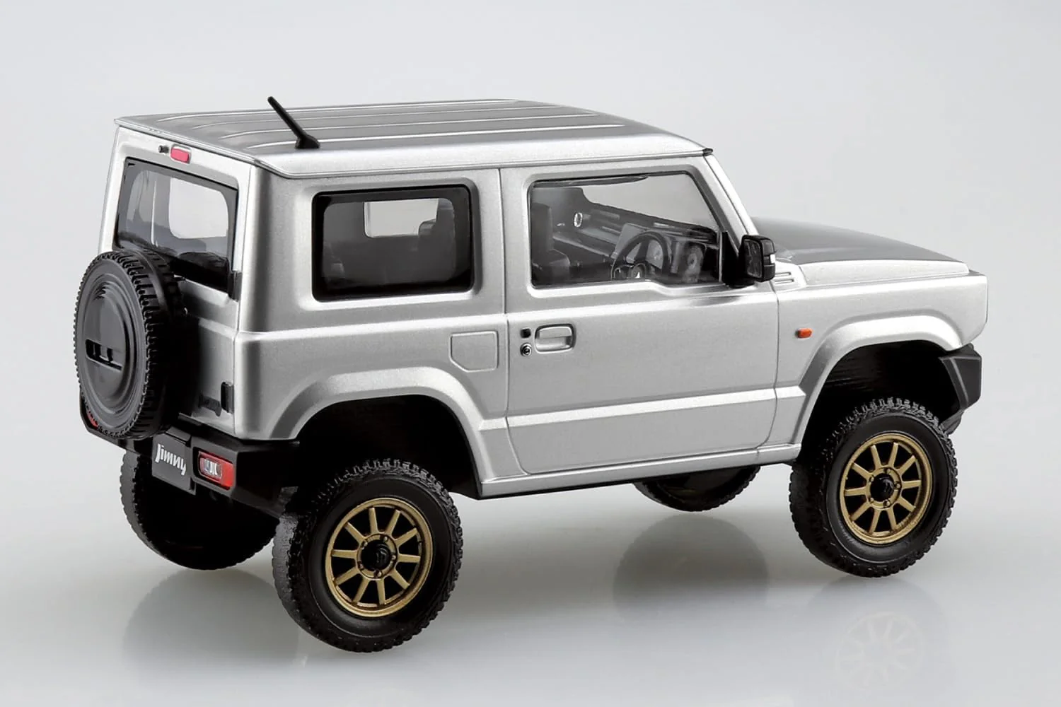 Aoshima 1/32 RakuPla Snap Kit No.09CU-SS Suzuki JB64 Jimny Custom Wheel (Silky Silver Metallic) - Image 3
