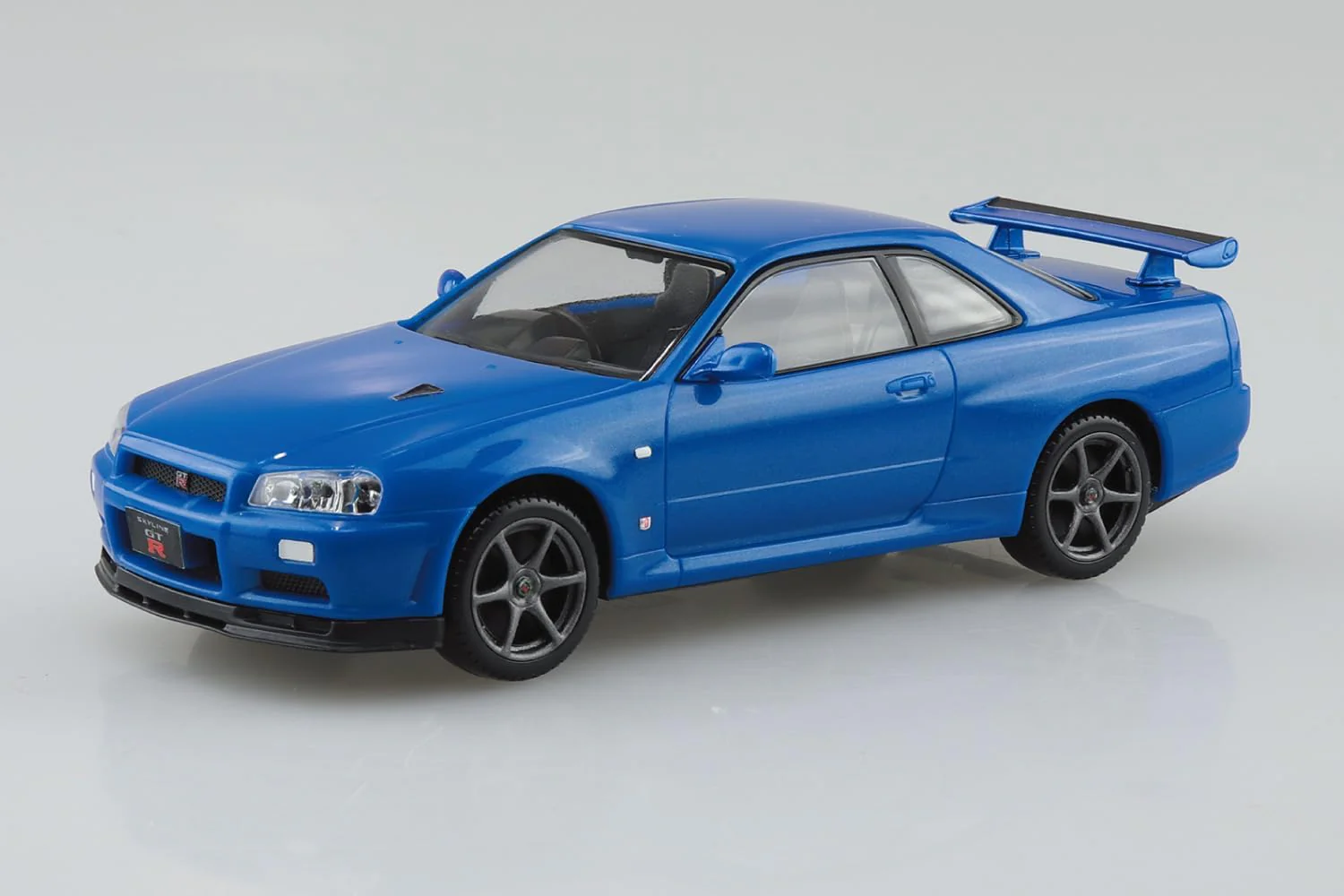 Aoshima 1/32 RakuPla Snap Kit No.12-BB Nissan R34 Skyline GT-R Bayside Blue - Image 6