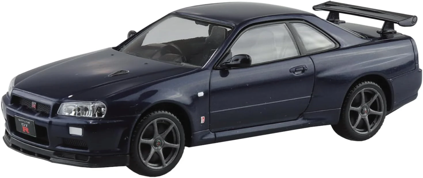 Aoshima 1/32 RakuPla Snap Kit No.12-MP Nissan R34 Skyline GT-R Midnight Purple - Image 5