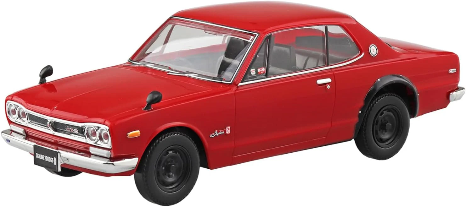 Aoshima 1/32 RakuPla Snap Kit No.16-RD Nissan C10 Skyline 2000GT-R (Red) - Image 7