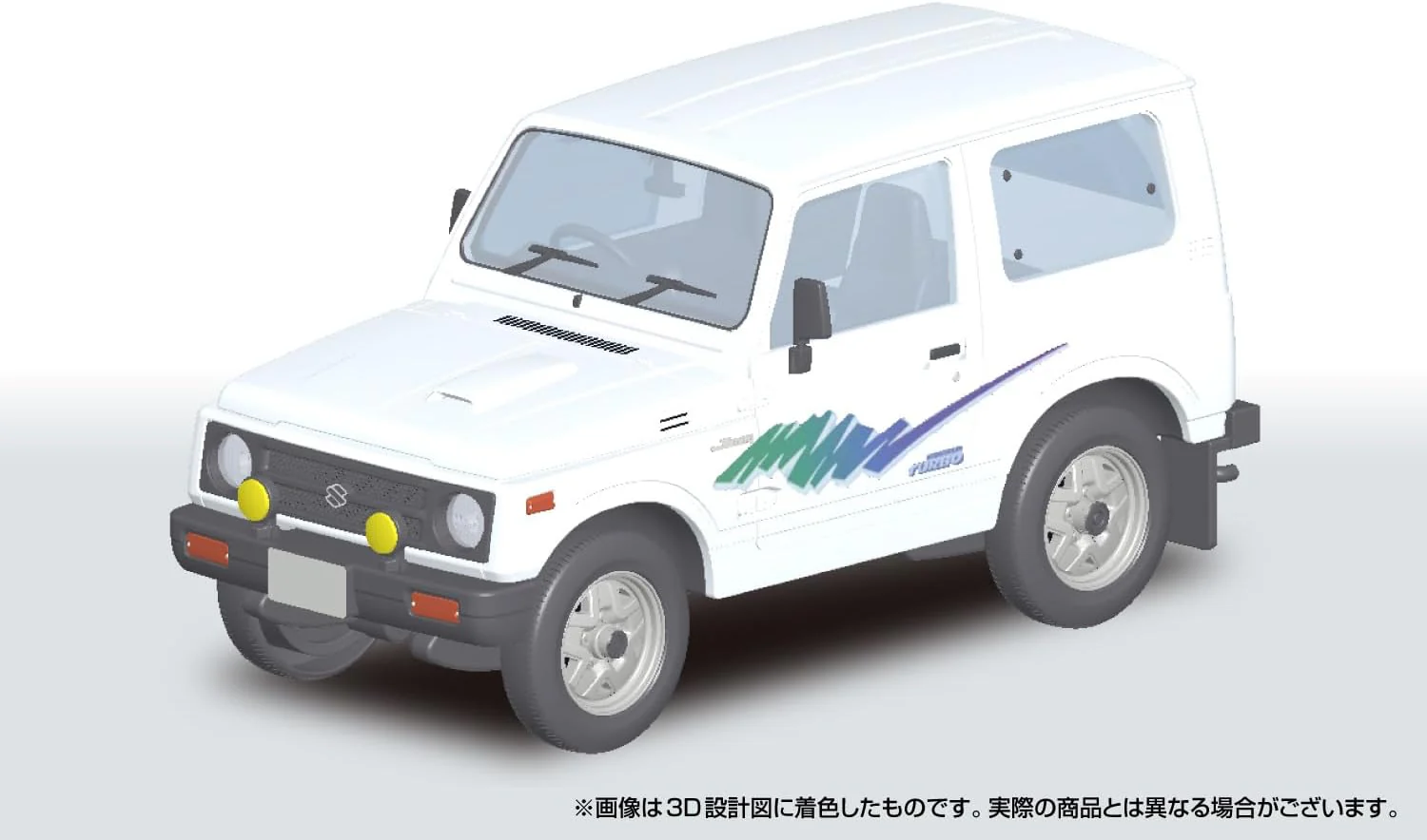 Aoshima 1/32 RakuPla Snap Kit No.18-SW Suzuki JA11 Jimny (Superior White) - Image 3