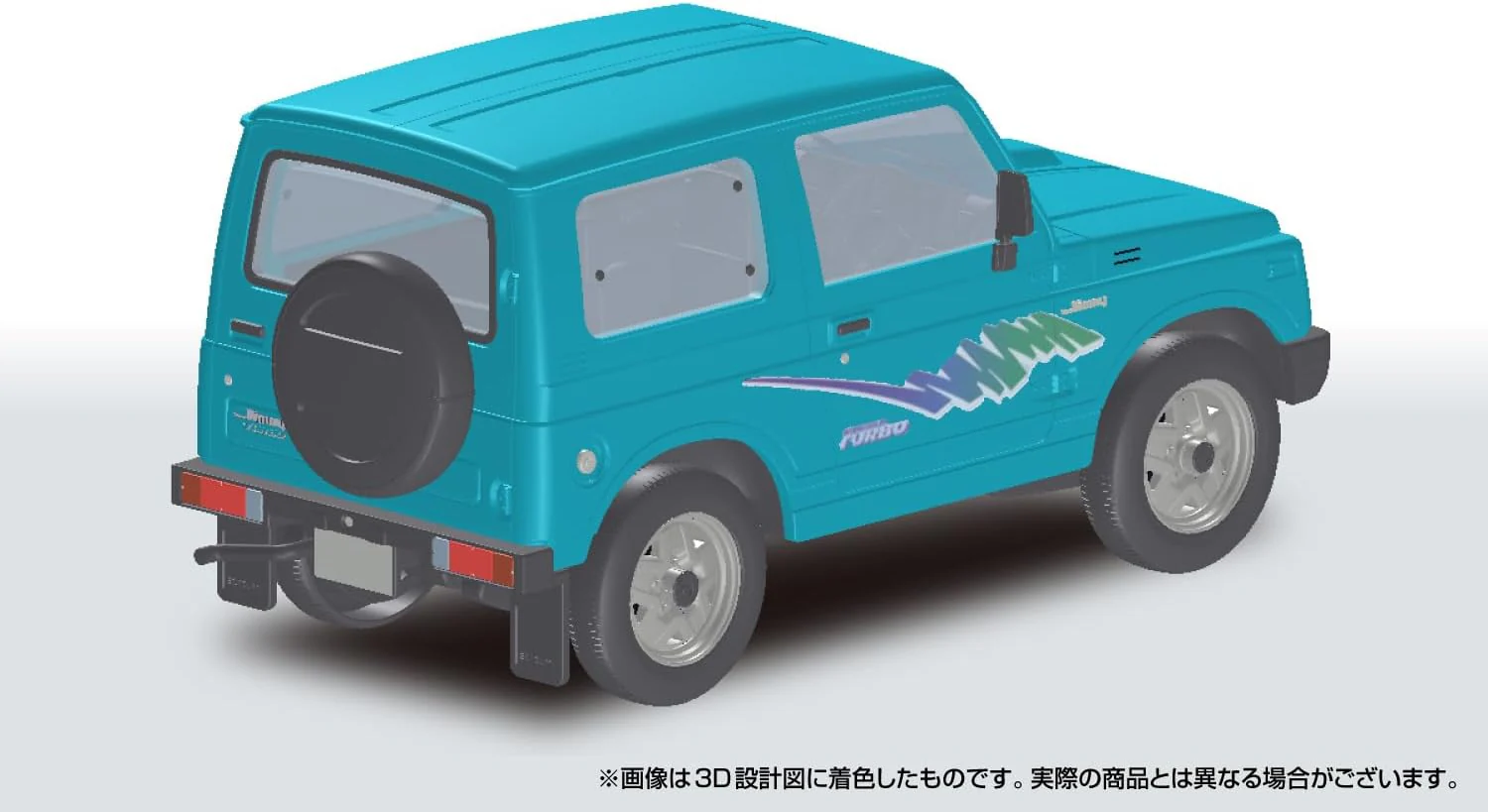 Aoshima 1/32 RakuPla Snap Kit No.18-TB Suzuki JA11 Jimny (Triton Blue Metallic) - Image 2