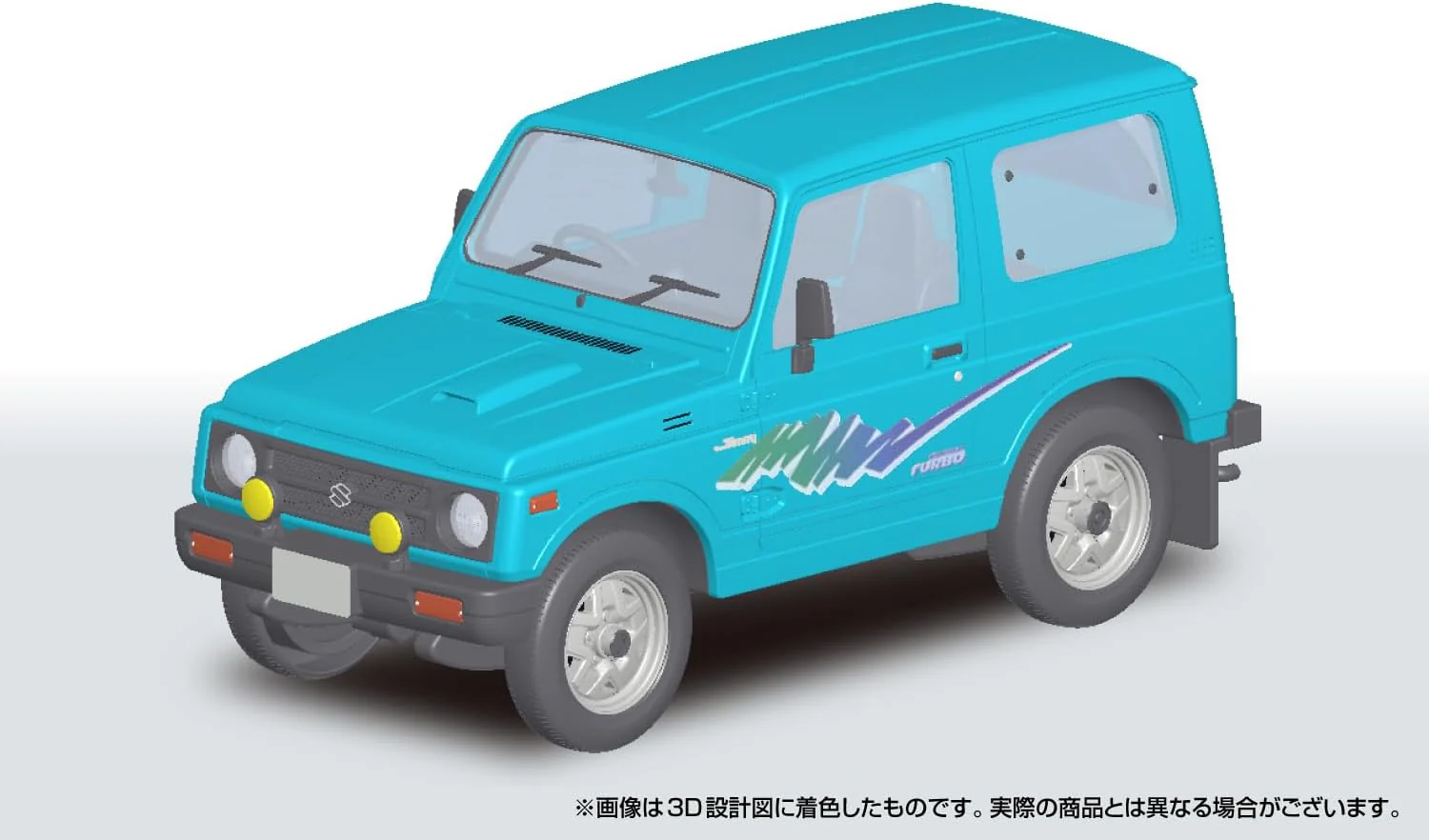Aoshima 1/32 RakuPla Snap Kit No.18-TB Suzuki JA11 Jimny (Triton Blue Metallic) - Image 3
