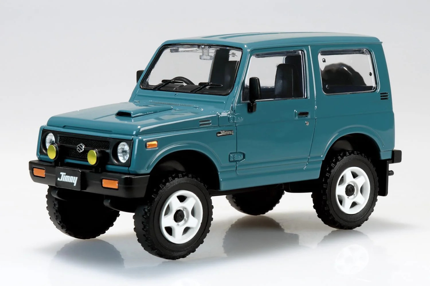 Aoshima 1/32 RakuPla Snap Kit No.18CU-BG Suzuki JA11 Jimny Custom Wheel (Blue Gray) - Image 2