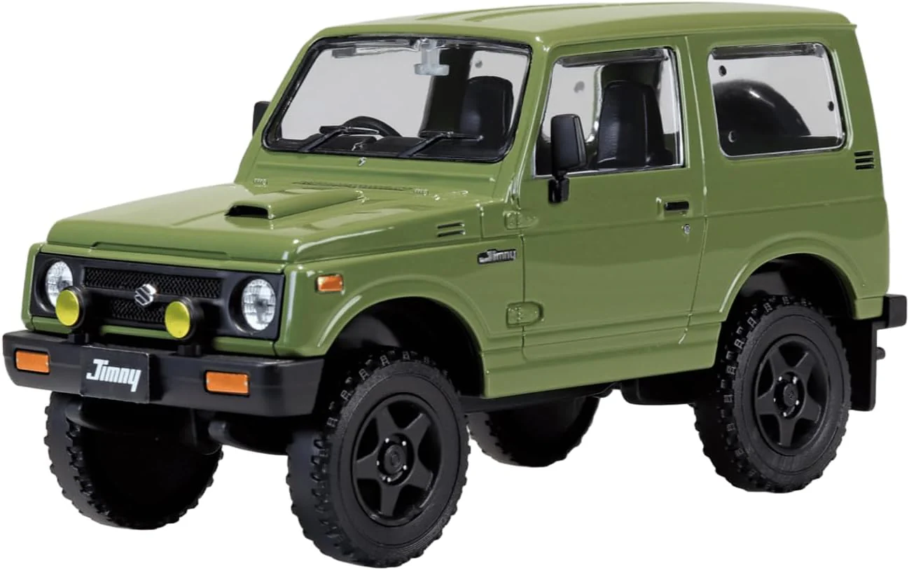 Aoshima 1/32 RakuPla Snap Kit No.18CU-OG Suzuki JA11 Jimny Custom Wheel (Olive Green)