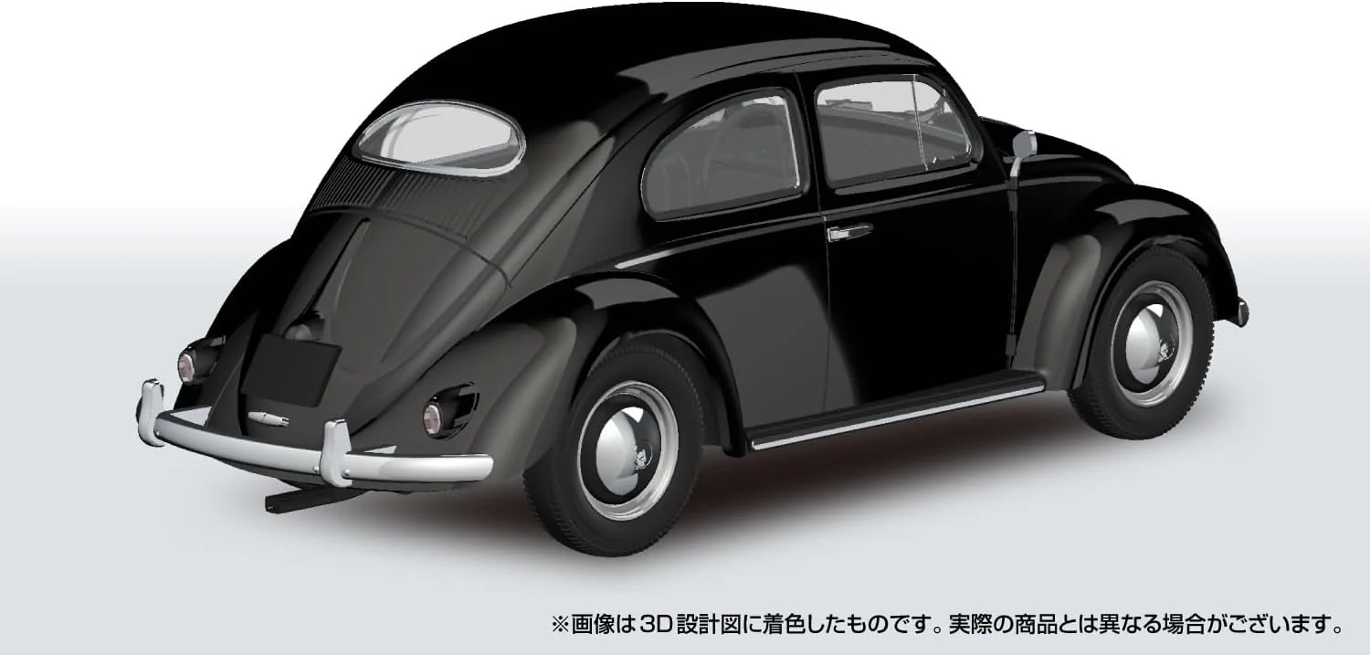 Aoshima 1/32 RakuPla Snap Kit No.20-BK Volkswagen Beetle (Black) - Image 2