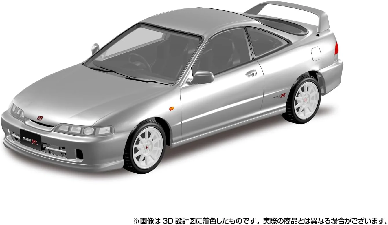Aoshima 1/32 RakuPla Snap Kit No.22-VS Honda DC2 Integra Type R Vogue Silver Metallic - Image 2