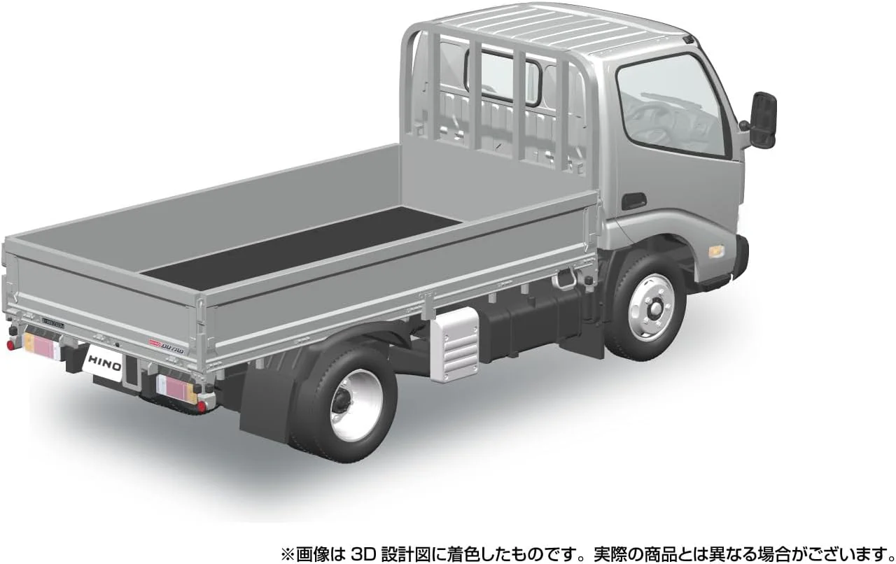 Aoshima 1/32 RakuPla Snap Kit No.23-SR Hino Dutro Flatbed (Silver) - Image 2