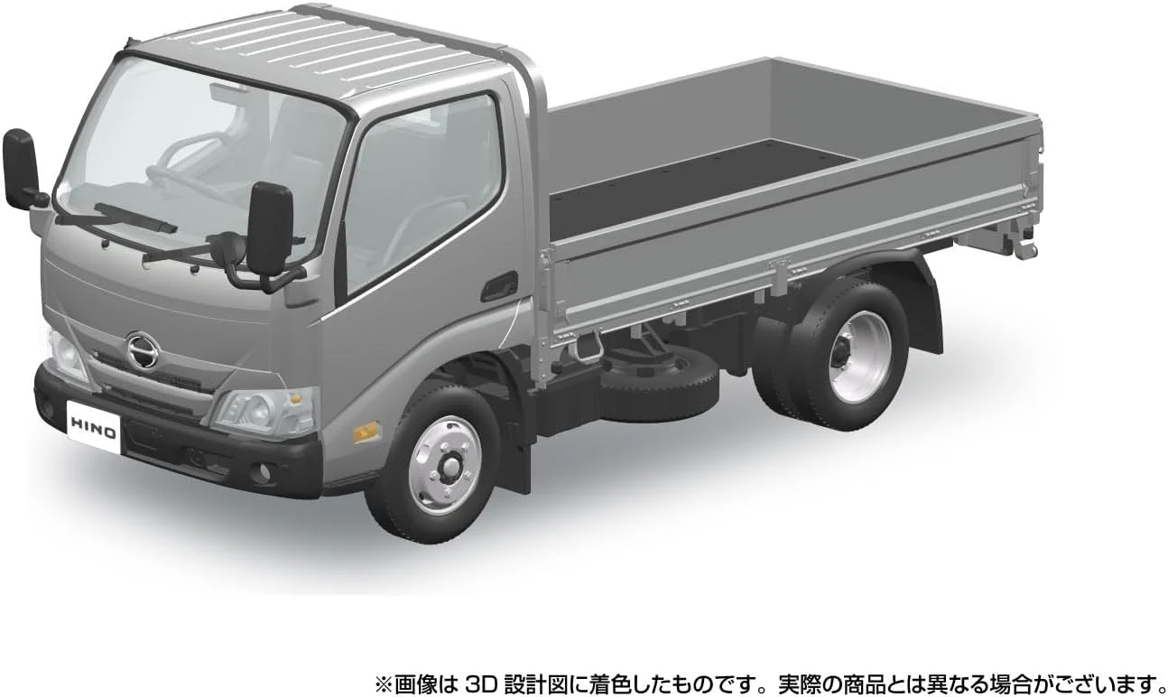 Aoshima 1/32 RakuPla Snap Kit No.23-SR Hino Dutro Flatbed (Silver) - Image 3