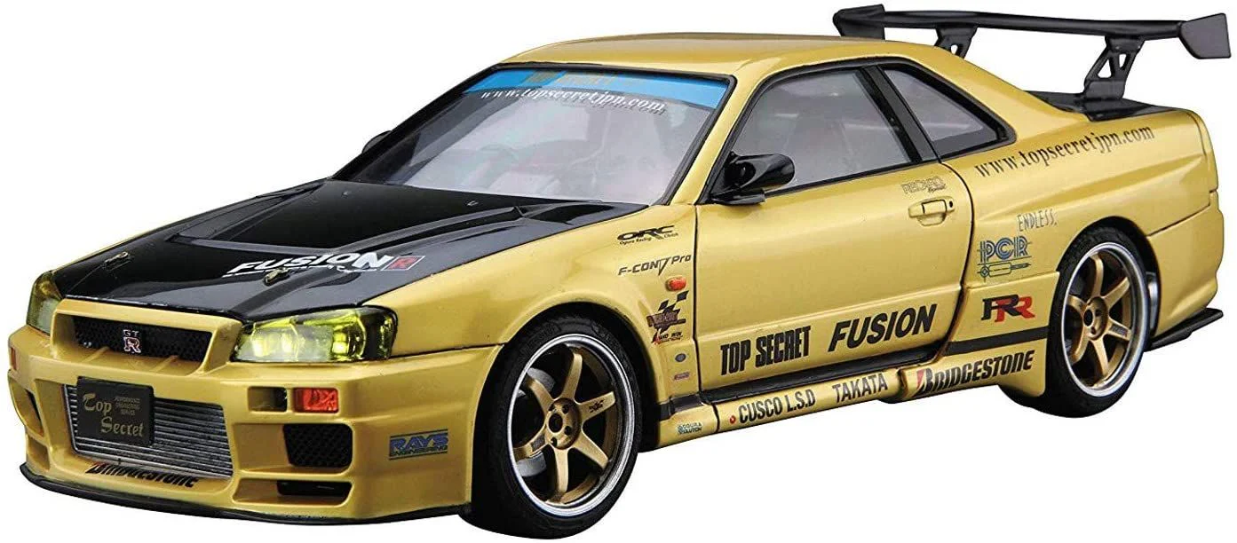 Aoshima Top Secret BNR34 Skyline GT-R` 02 (Nissan) (Damage box)