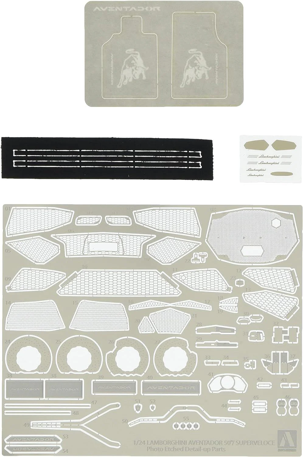 Aoshima TSC-07 Bunka Kyozai 1/24 The Super Car Series Detail Up Parts Lamborghini Aventador Anivasario/SV Dedicated Detail Up (Damage box) - Image 2