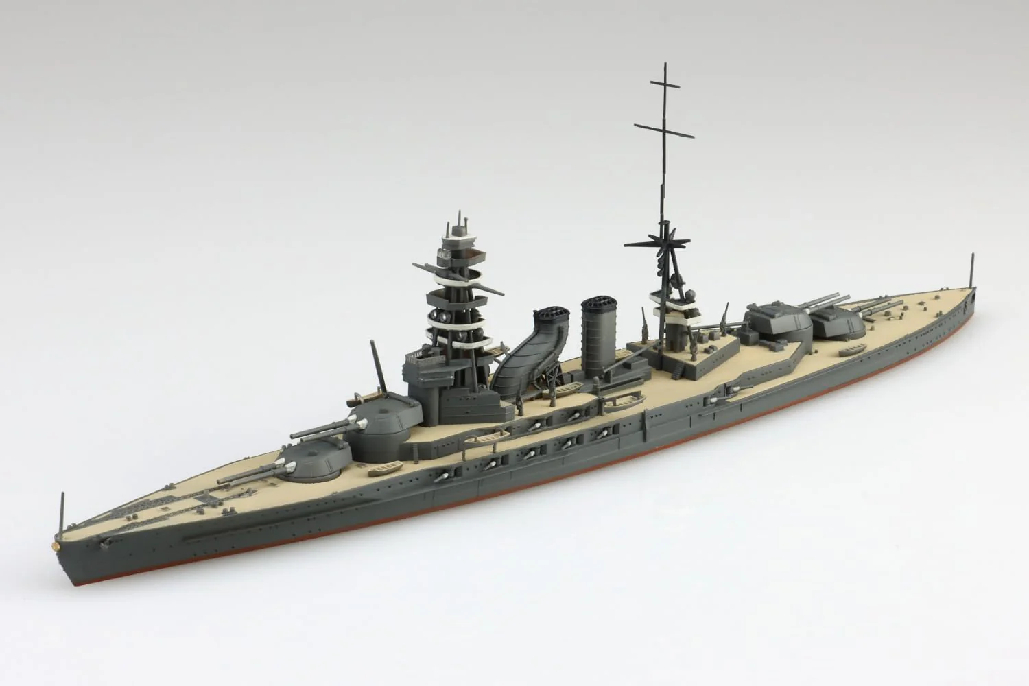 Aoshima WL124 1/700 Japanese Navy Battleship Nagato Bent Chimney - Image 2