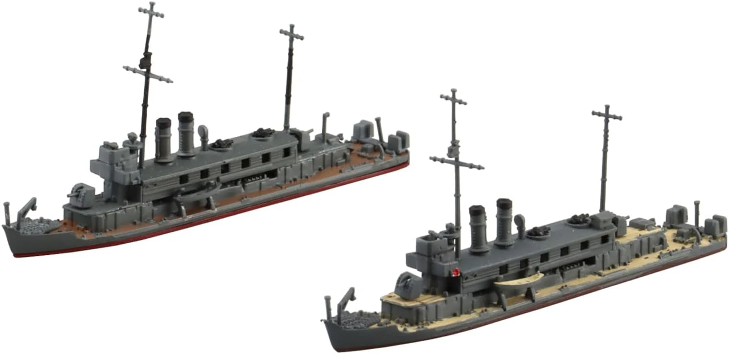 Aoshima WL547 1/700 Japanese Navy Gun Boat Katata/Hozu - Image 4