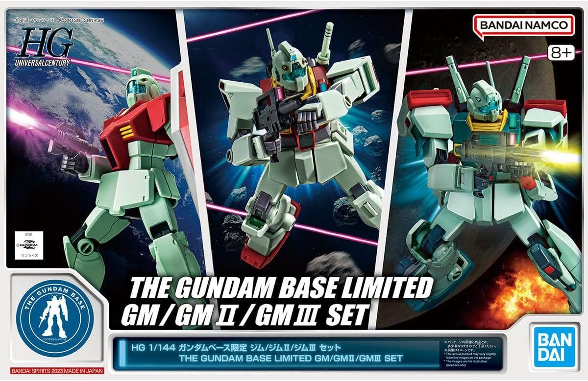 Bandai 1/144 HG The Gundam Base Limited GM/GM II/GM III Set