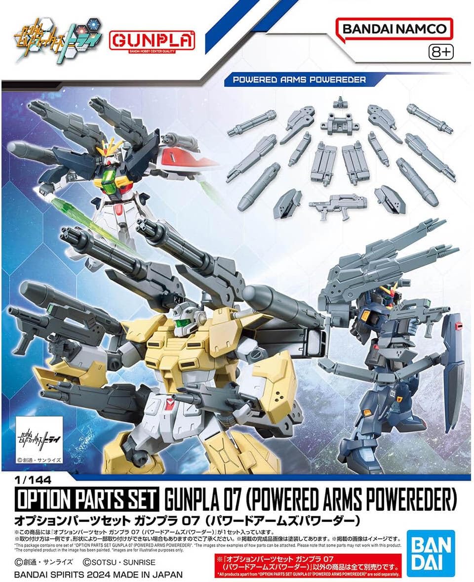 Bandai 1/144 Optional Parts Set Gunpla 07 (Powered Arms Powereder) - Image 2