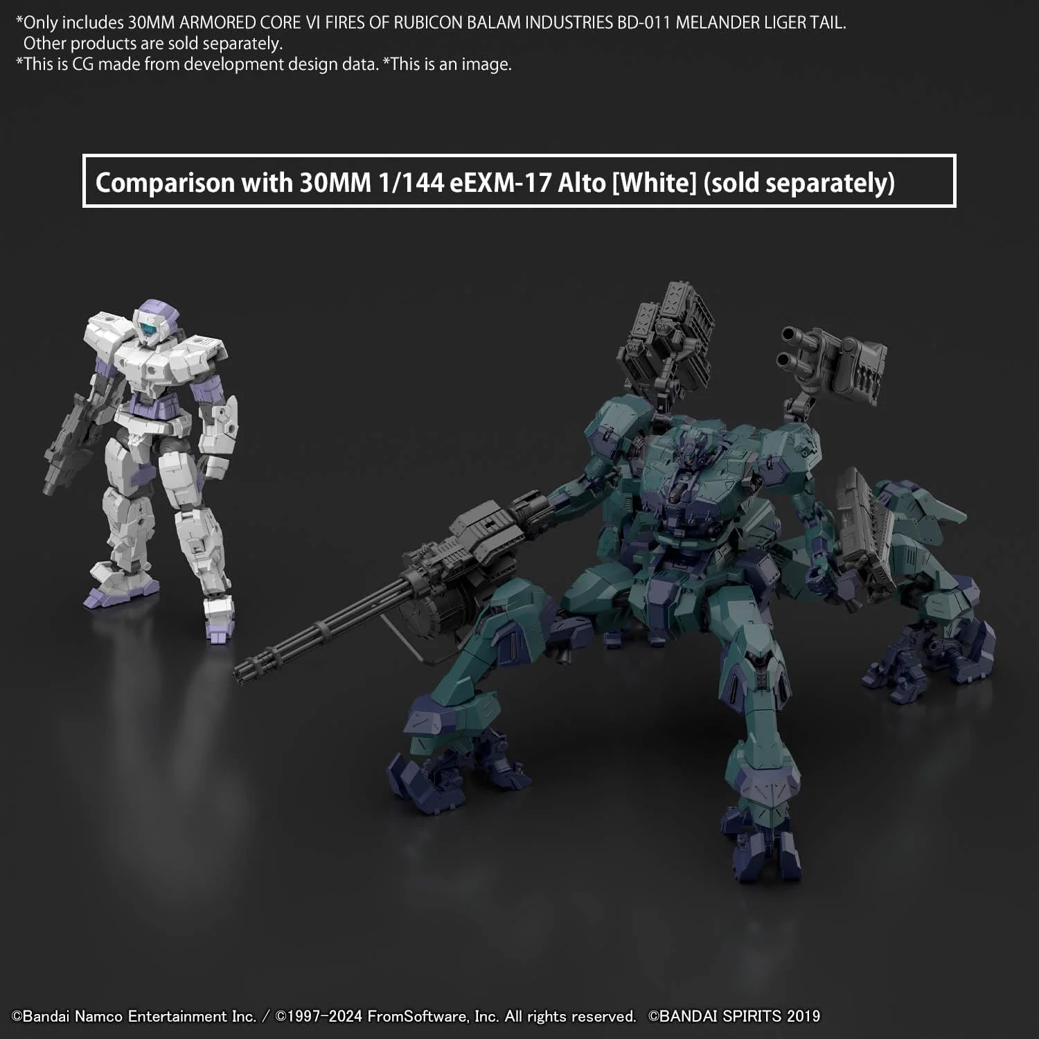 Bandai 30MM AC04 Armored Core VI Fires of Rubicon Balam Industries BD-011 Melander Liger Tail - Image 12