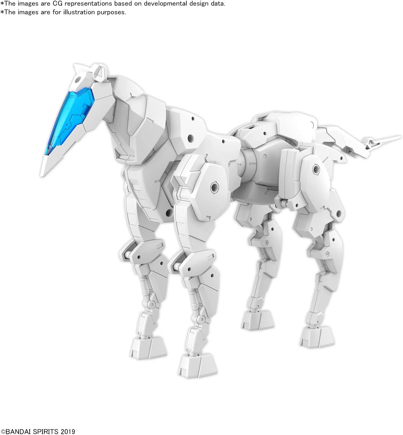 Bandai 30MM EV017 1/144 Exa Vehicle (Horse Mecha Ver.) White - Image 2
