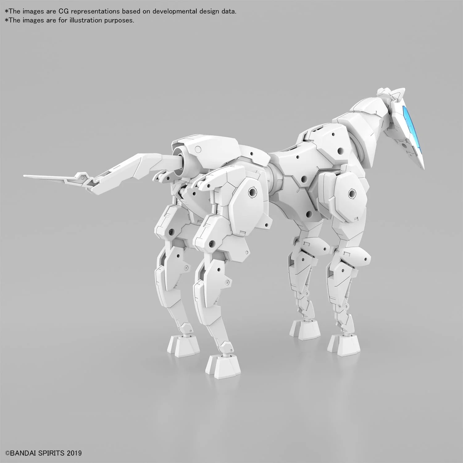 Bandai 30MM EV017 1/144 Exa Vehicle (Horse Mecha Ver.) White - Image 3