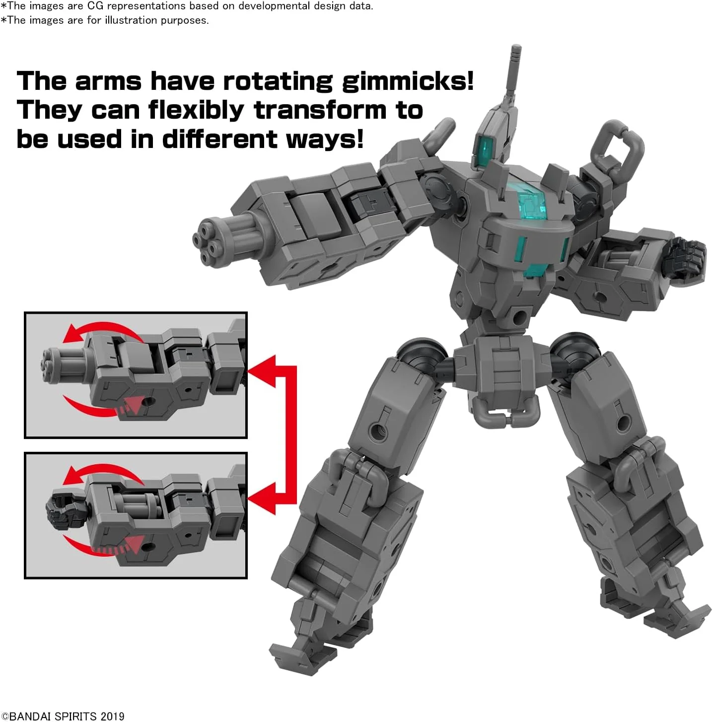 Bandai 30MM EV018 1/144 Exa Vehicle (Small Variable Machine) - Image 7