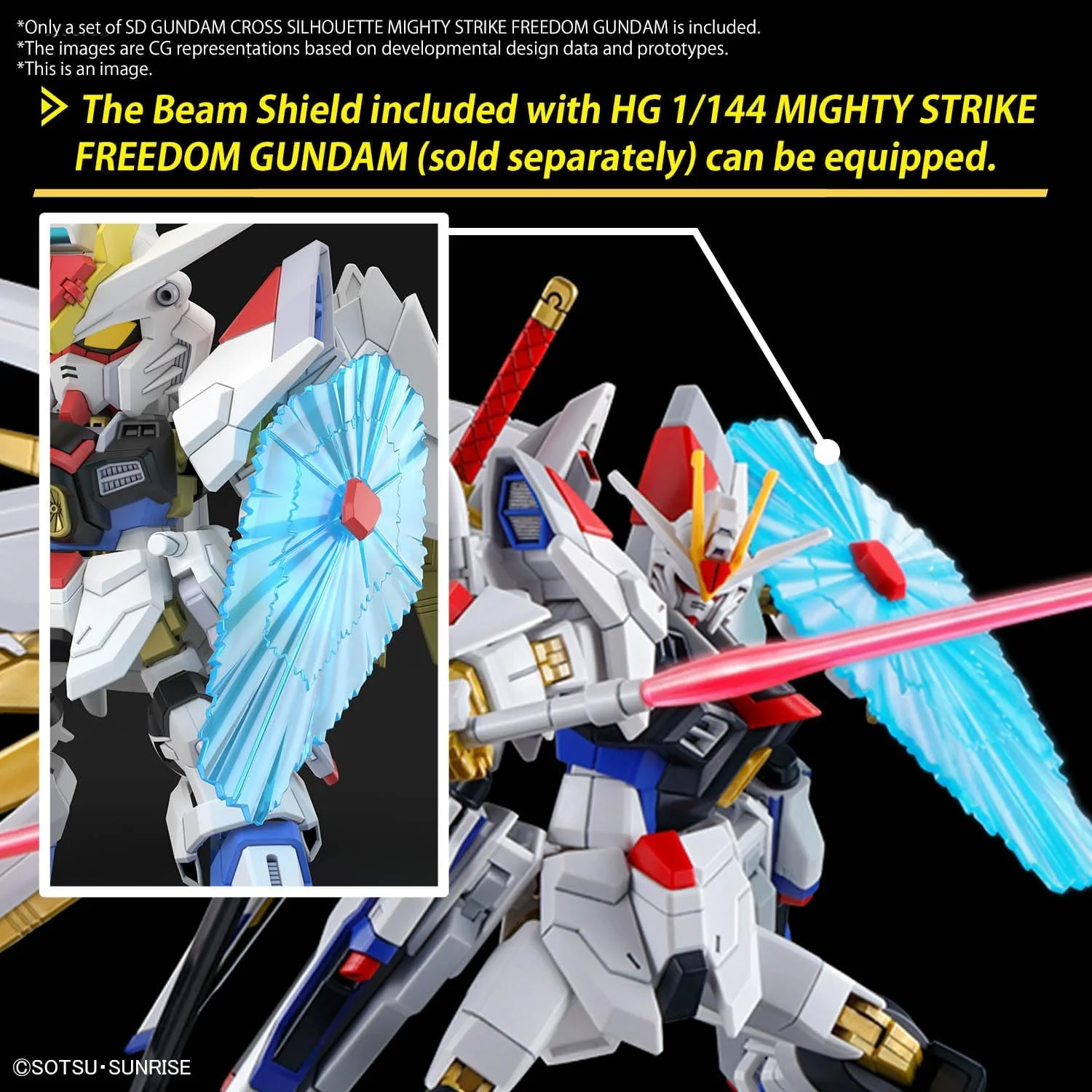 Bandai 671738 SD Gundam Cross Silhouette SDCS Mobile Suit Gundam SEED FREEDOM Mighty Strike Freedom Gundam - Image 10