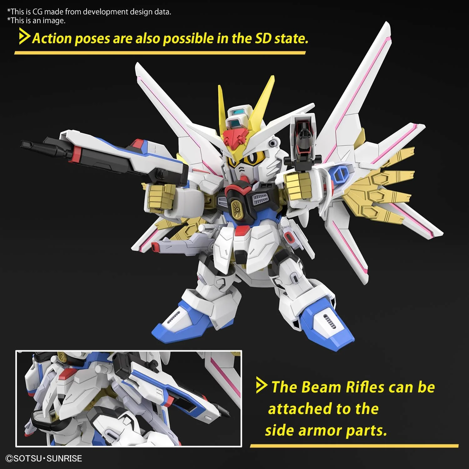Bandai 671738 SD Gundam Cross Silhouette SDCS Mobile Suit Gundam SEED FREEDOM Mighty Strike Freedom Gundam - Image 5