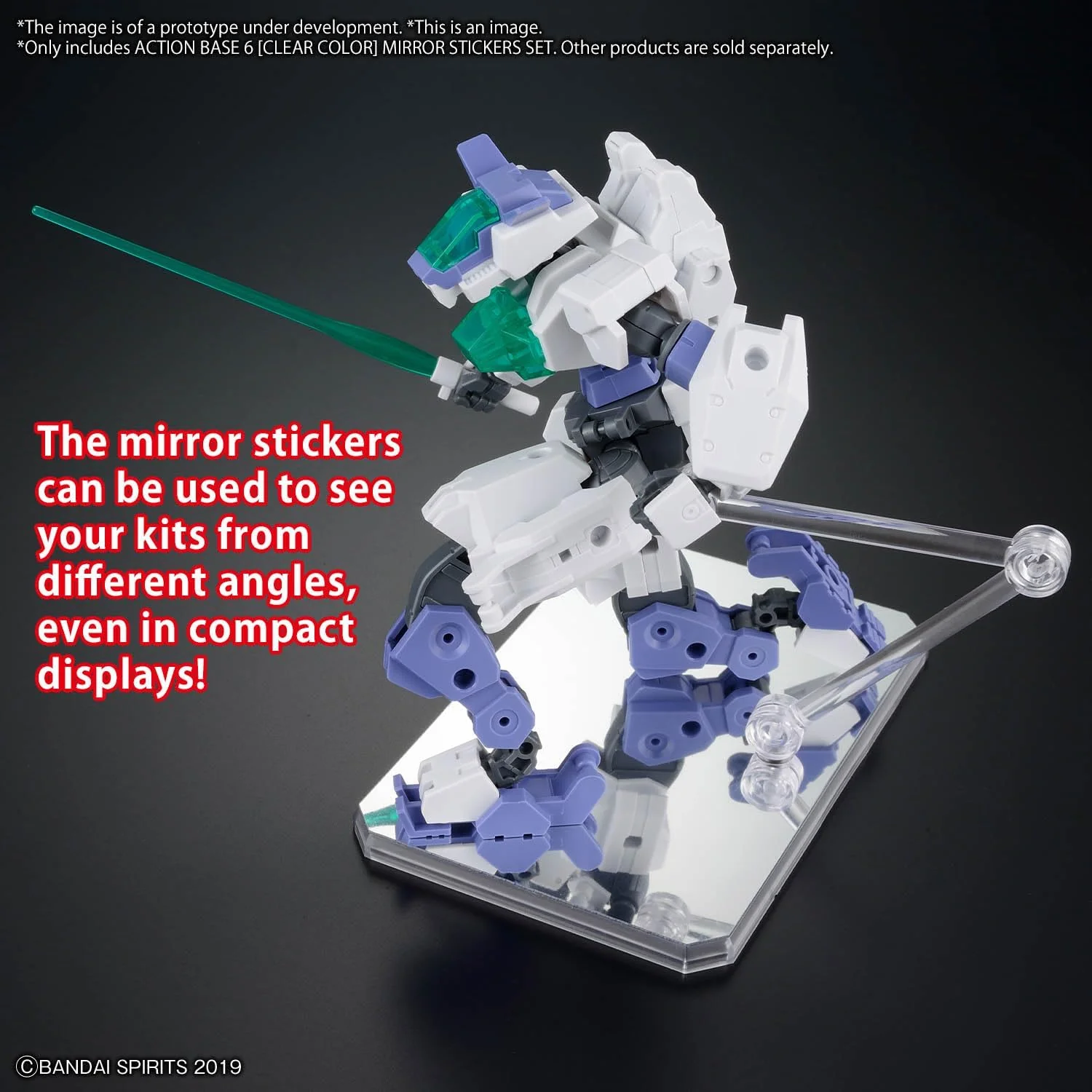 Bandai ACTION BASE 6 CLEAR COLLOR MIRROR STICKERS - Image 3