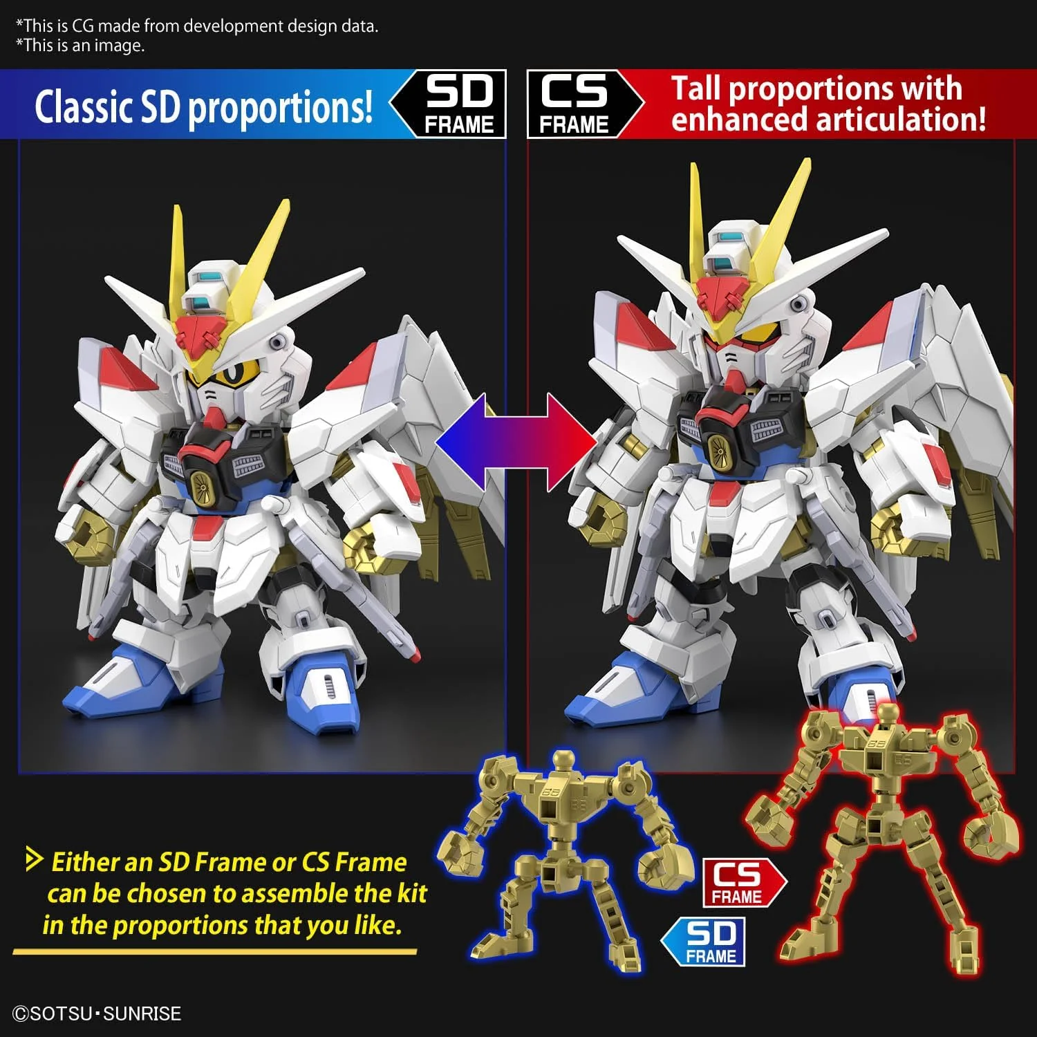 Bandai SD CS21 SD Gundam Cross Silhouette Mighty Strike Freedom Gundam (Mobile Suit Gundam SEED FREEDOM) - Image 3