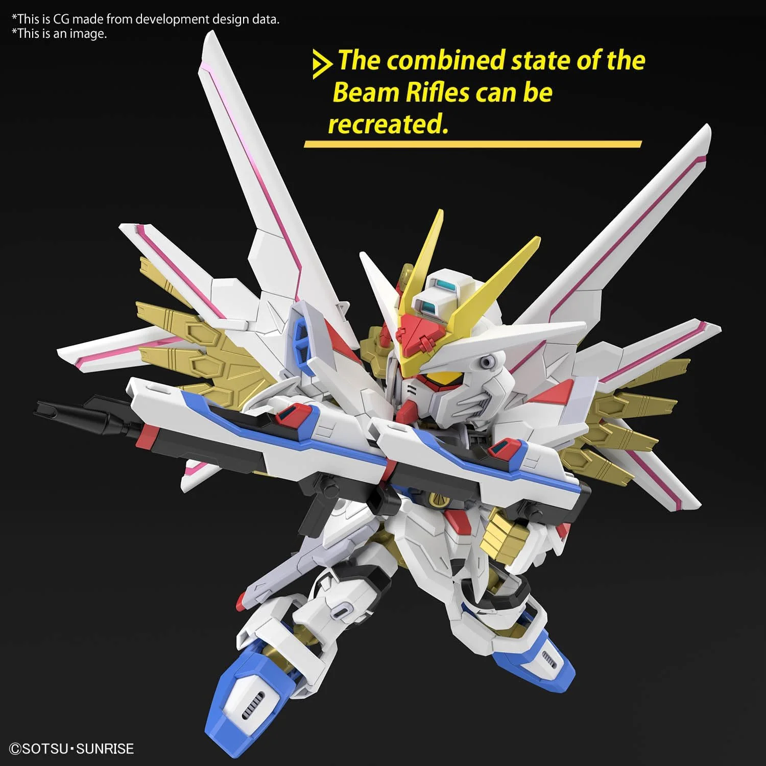 Bandai SD CS21 SD Gundam Cross Silhouette Mighty Strike Freedom Gundam (Mobile Suit Gundam SEED FREEDOM) - Image 6
