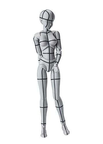 BANDAI SPIRITS(バンダイ スピリッツ) S.H.フィギュアーツ ボディちゃん -ワイヤーフレーム- (Gray Color Ver.) 約135mm PVC&ABS製 塗装済み可動フィギュア