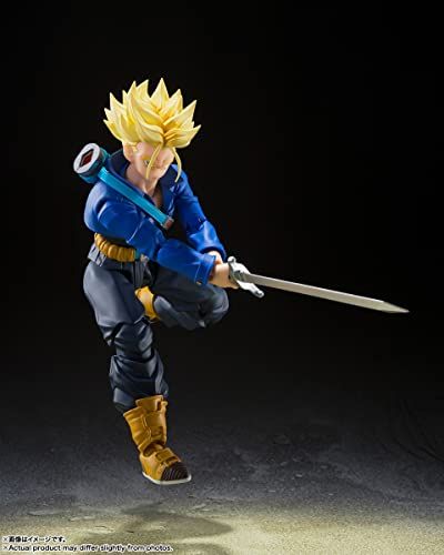 BANDAI SPIRITS(バンダイ スピリッツ) S.H.フィギュアーツ ドラゴンボールZ スーパーサイヤ人トランクス-未来から来た少年- 約140mm PVC&ABS製 塗装済み可動フィギュア - Image 4