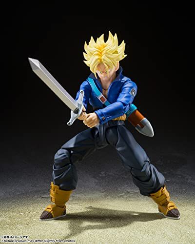 BANDAI SPIRITS(バンダイ スピリッツ) S.H.フィギュアーツ ドラゴンボールZ スーパーサイヤ人トランクス-未来から来た少年- 約140mm PVC&ABS製 塗装済み可動フィギュア - Image 5