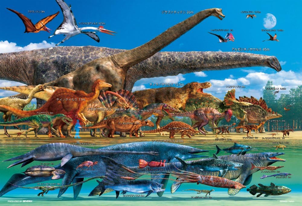 Beverly Ｌ７４－１６７Dinosaur Size Comparison World Puzzle - Image 2