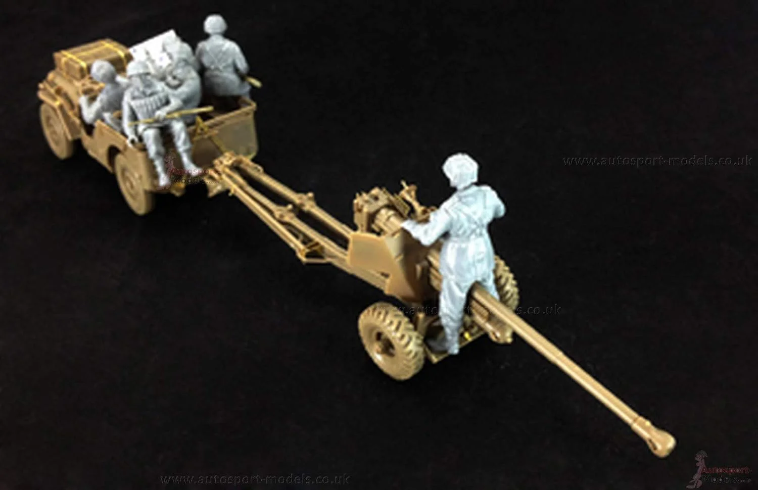 Bronco Models CB35170 1/35 British 6-Pdr Anti-Tank Gun (Airborne) With 1/4 Ton Truck & Crew - Image 5
