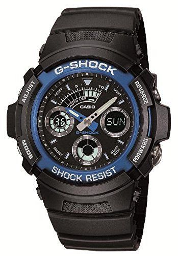 CASIO カシオ G-SHOCK アナデジコンビモデル AW-591-2Aブルーメタルベゼル メンズ 腕時計 【逆輸入品】