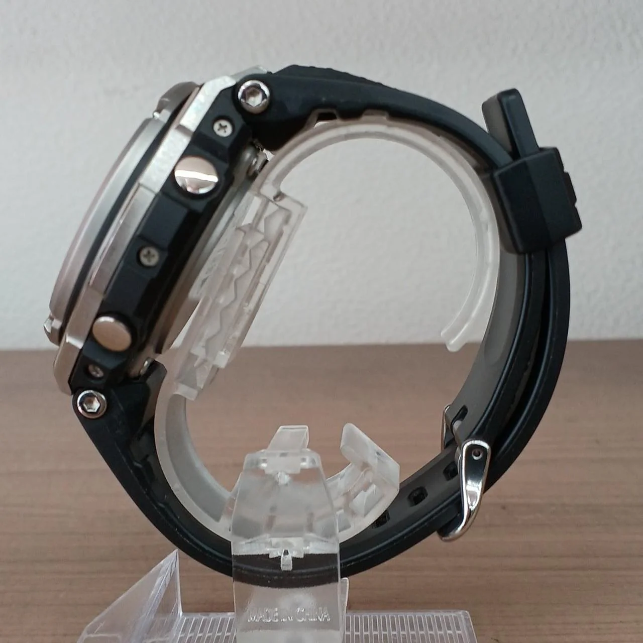 CASIO G-SHOCK G-STEEL GST-W310 Silver x Black Rubber Belt Condition B - Image 2