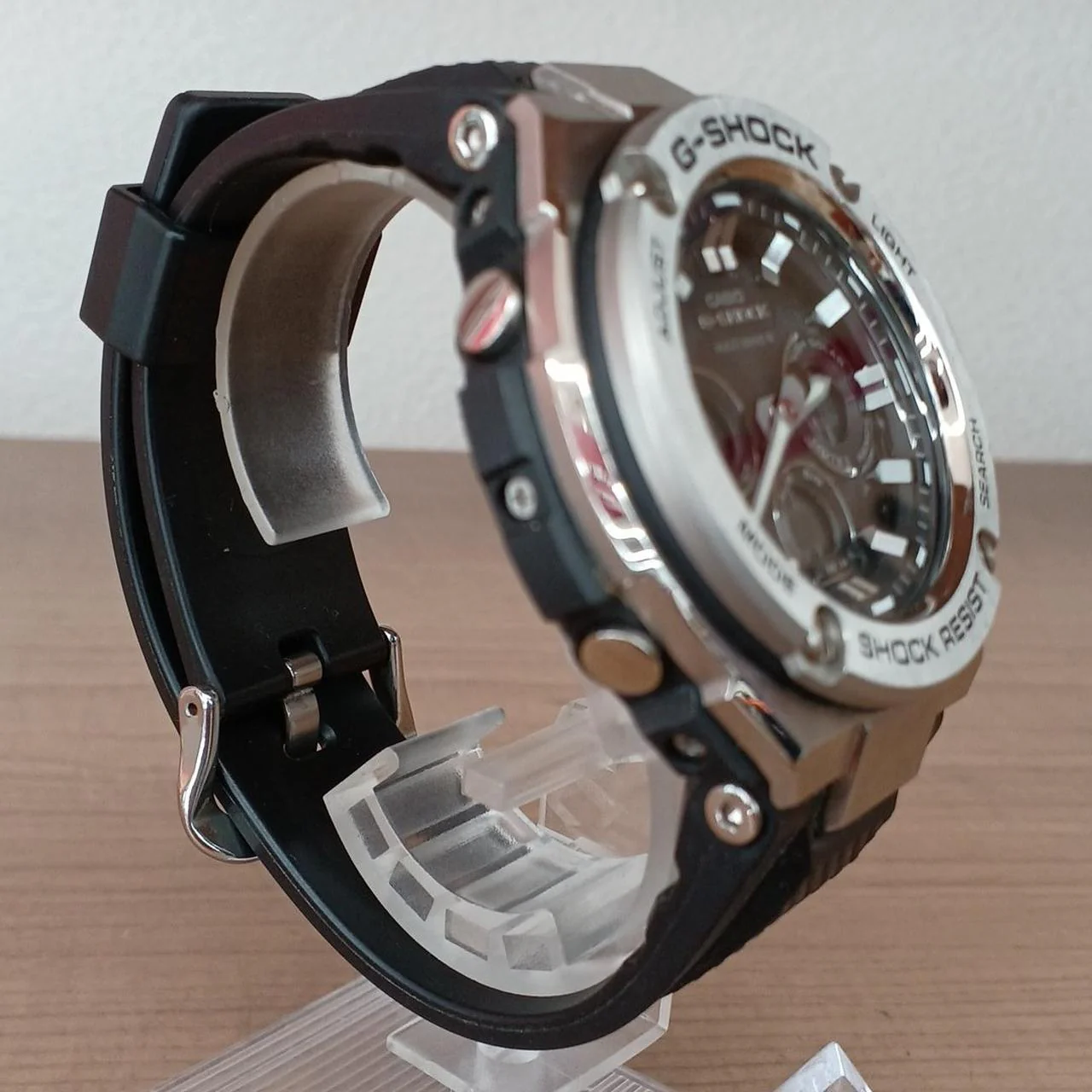 CASIO G-SHOCK G-STEEL GST-W310 Silver x Black Rubber Belt Condition B - Image 5