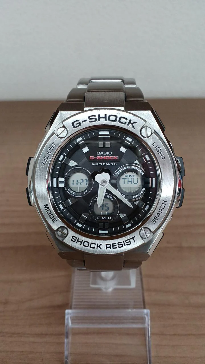 CASIO G-SHOCK G-STEEL GST-W310D Silver Solar Radio Controlled, with scratches, Rank B
