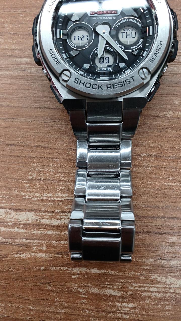 CASIO G-SHOCK G-STEEL GST-W310D Silver Solar Radio Controlled, with scratches, Rank B - Image 8