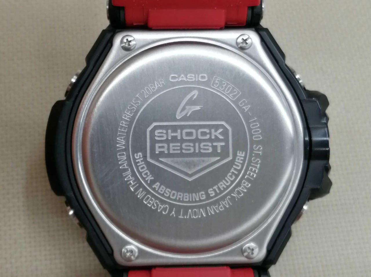CASIO G-SHOCK GA-1000 Black/Red - Image 4