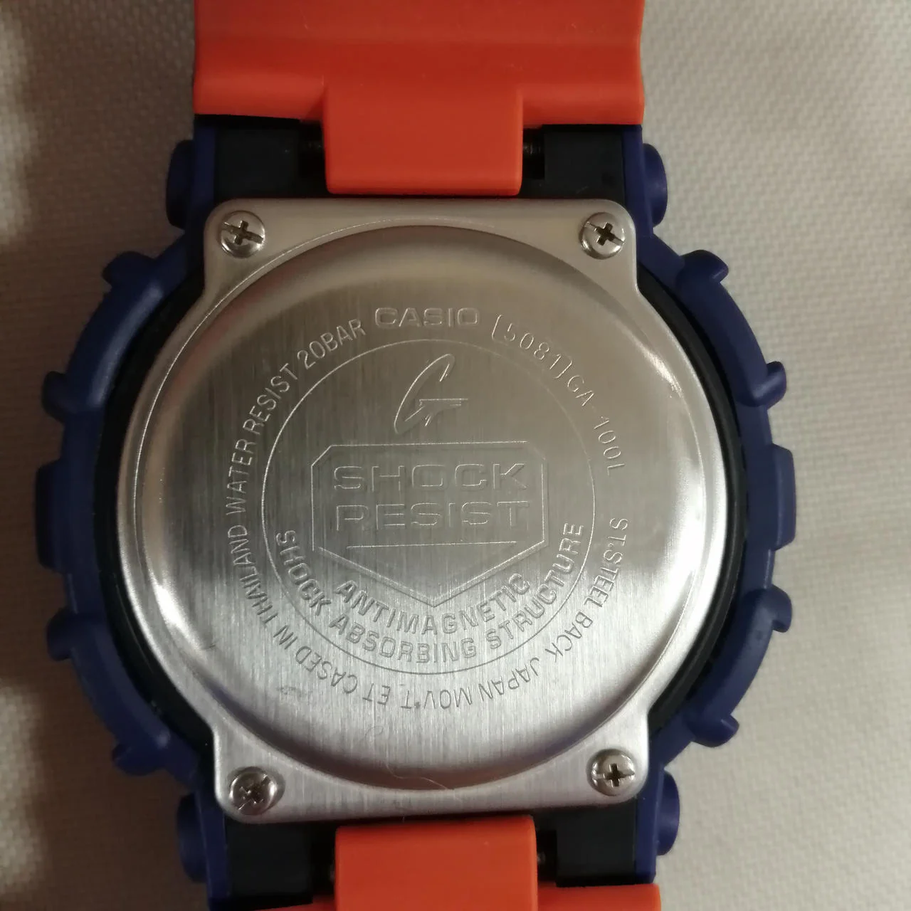 CASIO G-SHOCK GA100L-2A NVY×ORE with scratches - Image 6