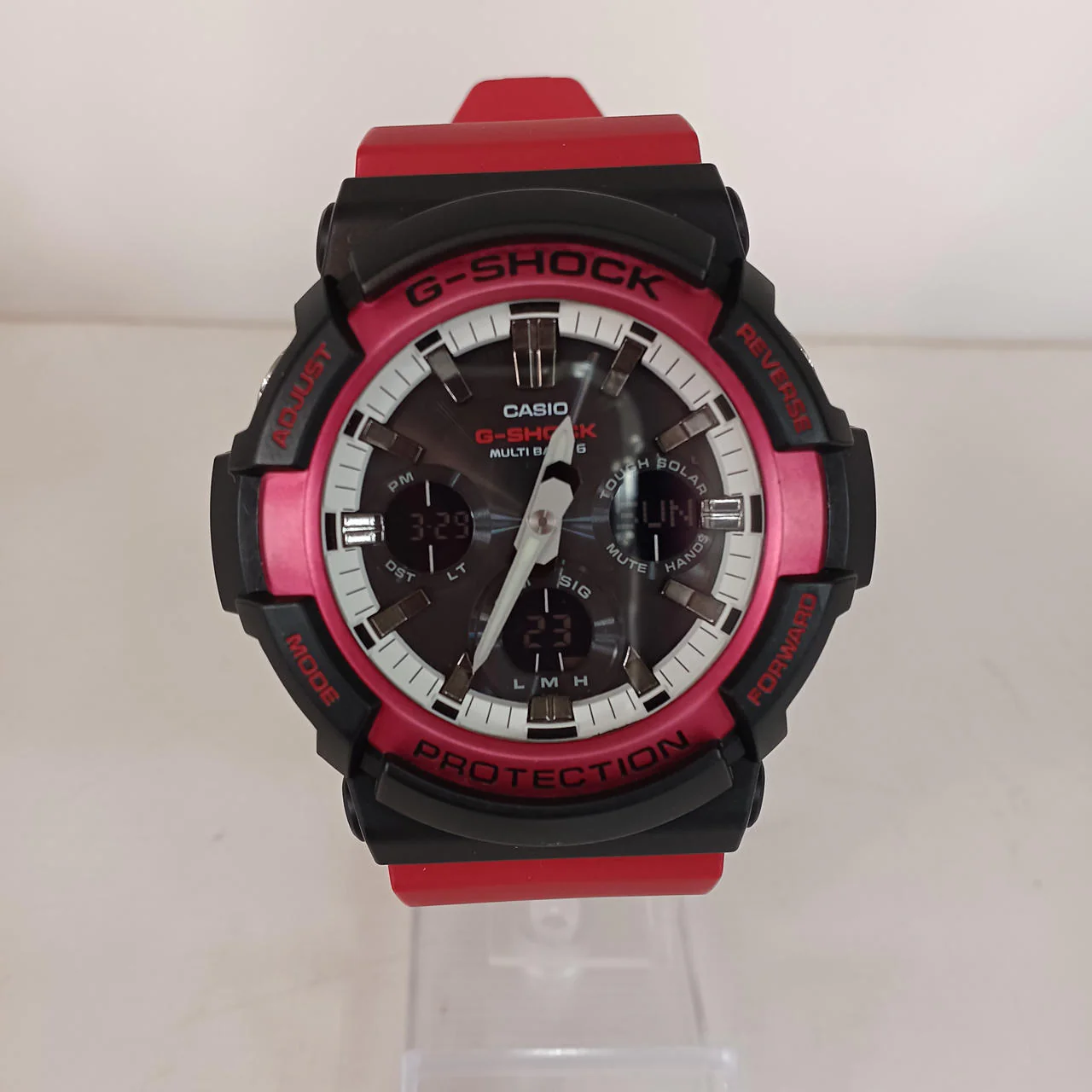 CASIO G-SHOCK Radio Solar Watch REDxBLK GAW-100RB - Image 2