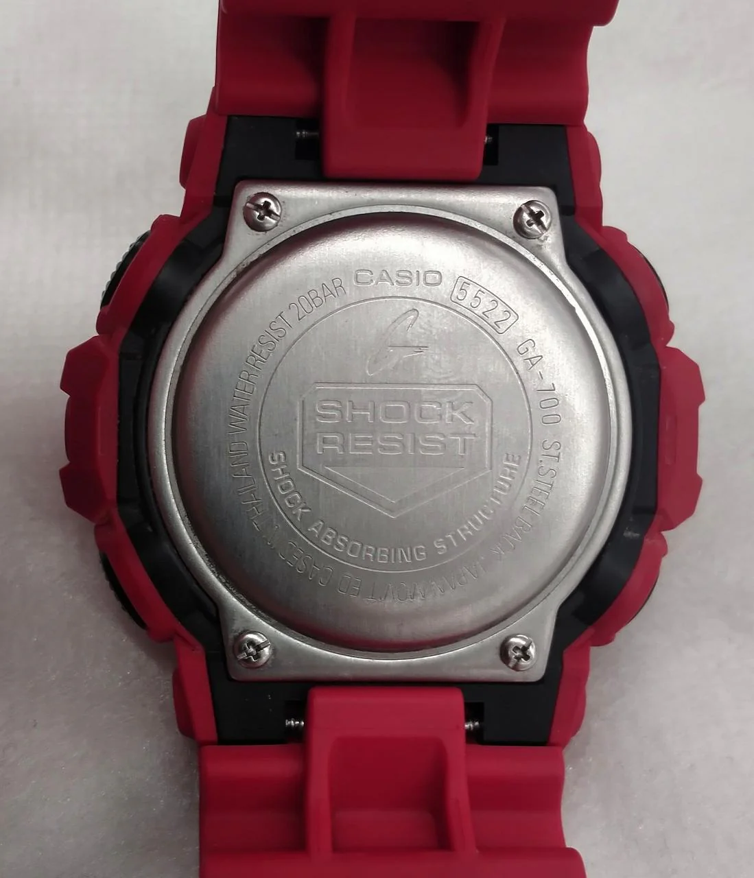 CASIO Quartz G-SHOCK GA-700-4AJF Red - Image 5